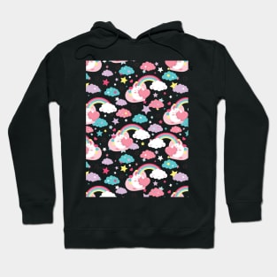 Cute  Unicorn seamless pattern Hoodie